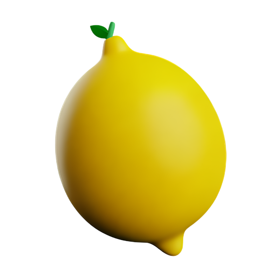 lemon 3d rendering icon illustration png