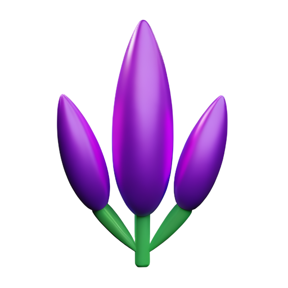 lavender 3d rendering icon illustration png