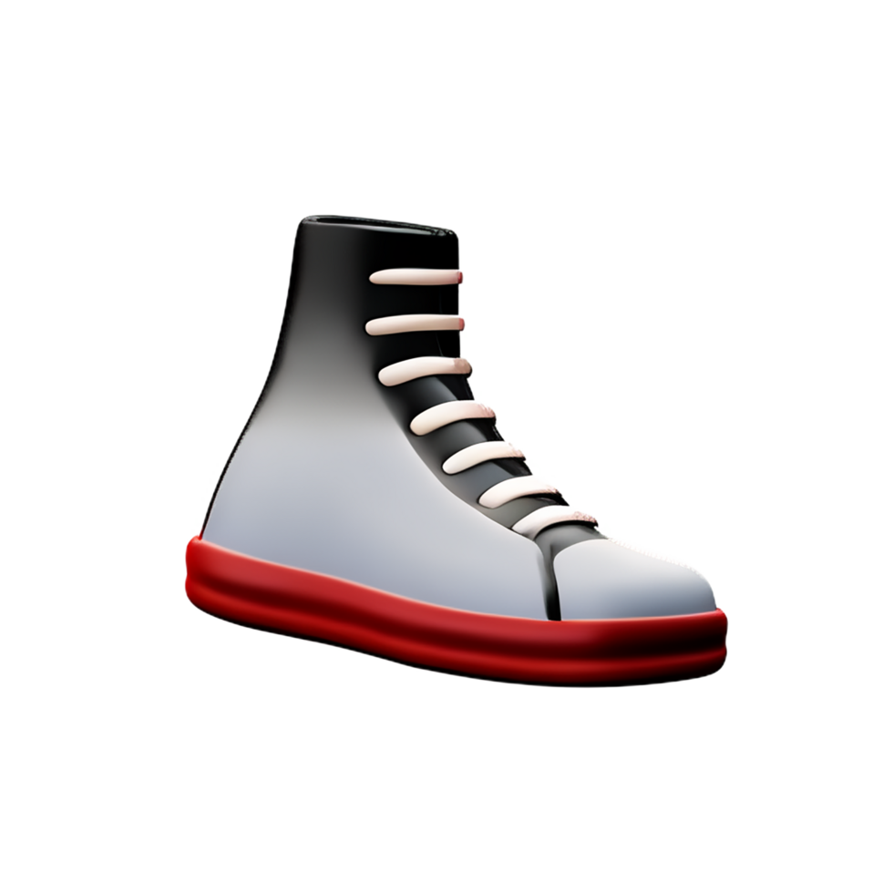 Shoes 3d rendering icon illustration png