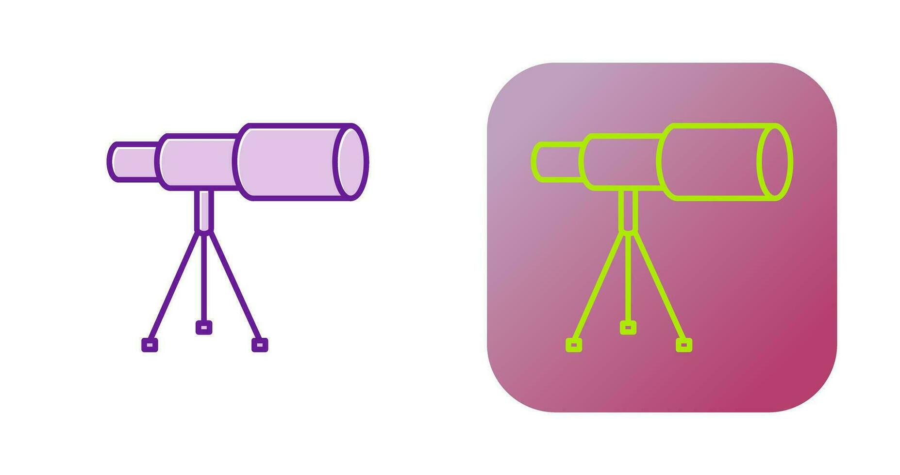 Telescope on Stand Vector Icon