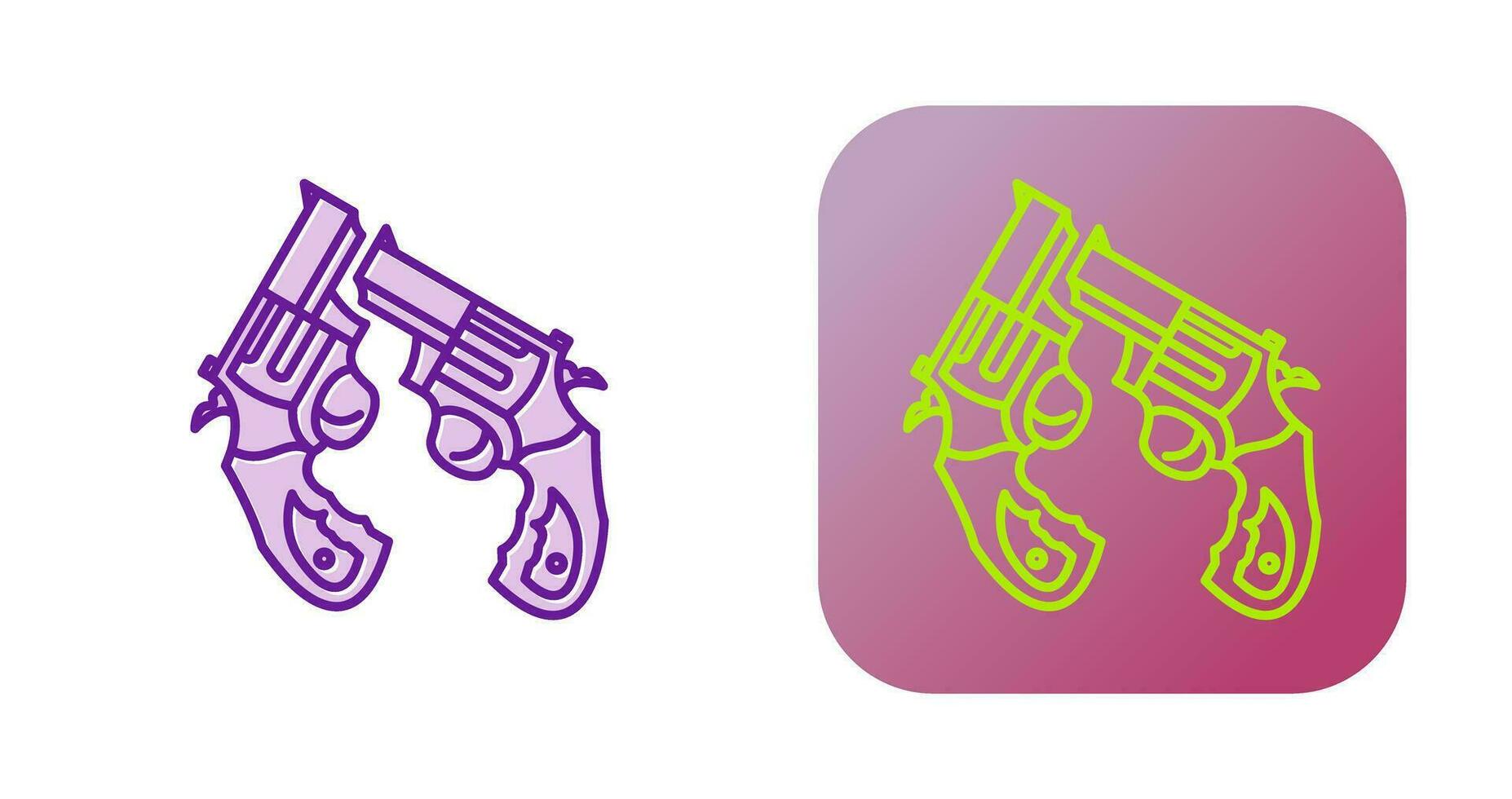 Two Guns Vector Icon