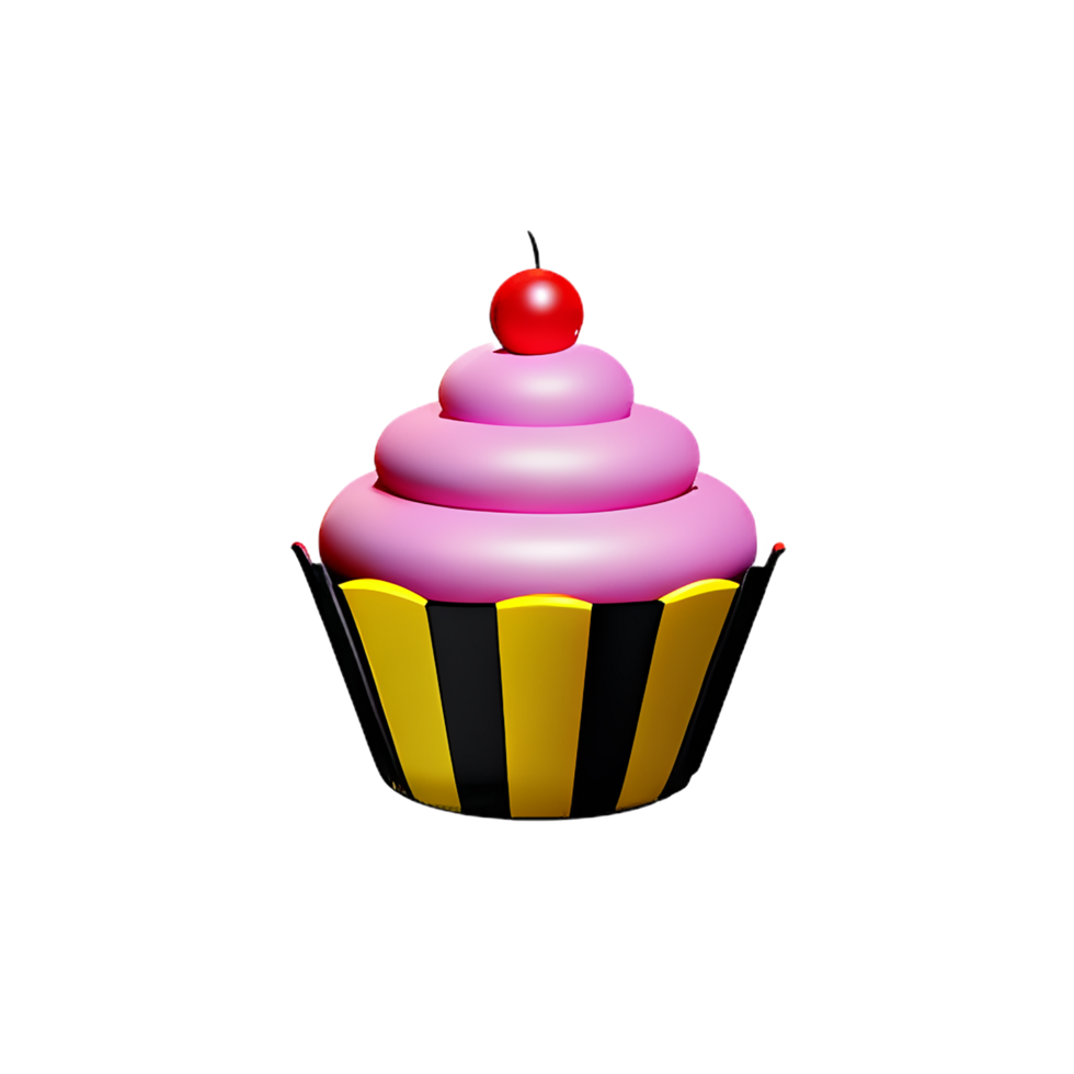 Cupcake 3d Rendern Symbol Illustration png