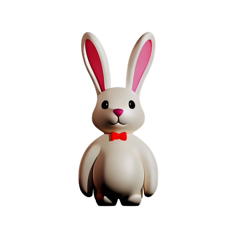 bunny 3d rendering icon illustration png