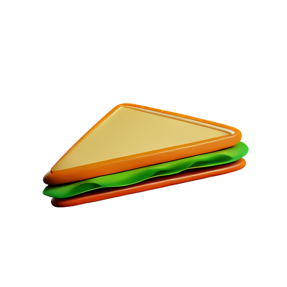 Sandwich 3d Rendern Symbol Illustration png