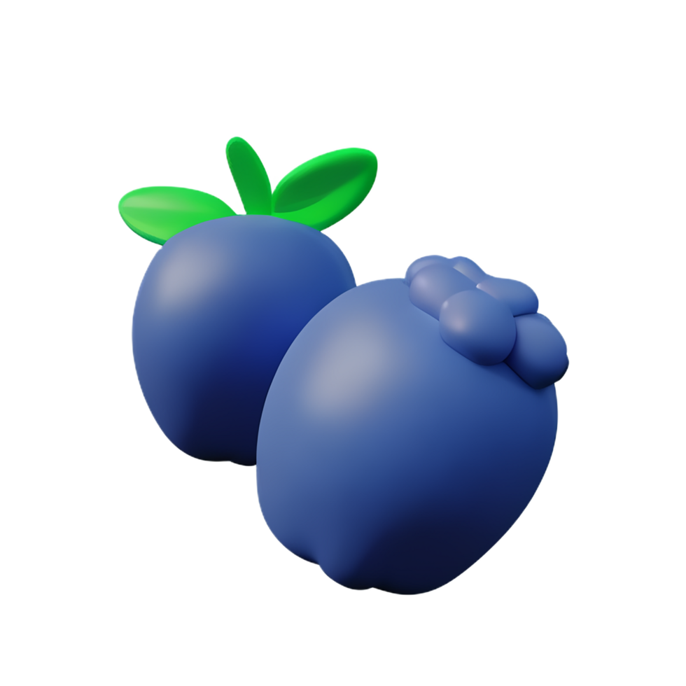 blueberry 3d rendering icon illustration png