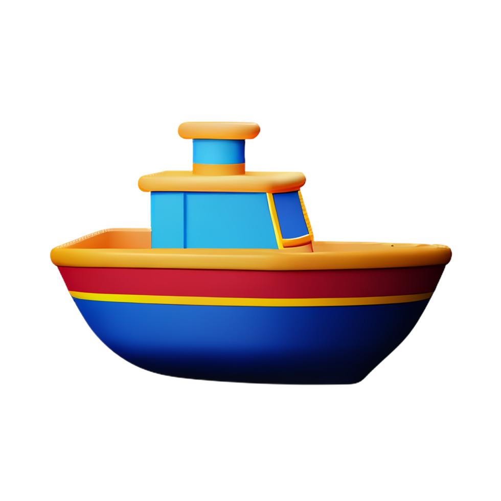 boat 3d rendering icon illustration png