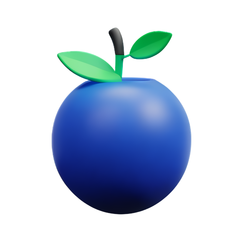 blueberry 3d rendering icon illustration png