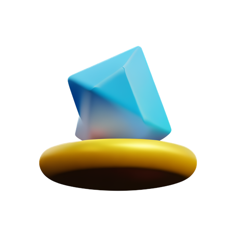 stone 3d rendering icon illustration png