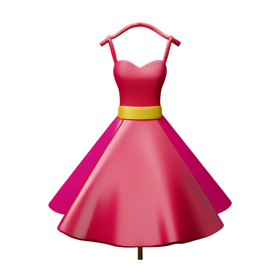 dress 3d rendering icon illustration png