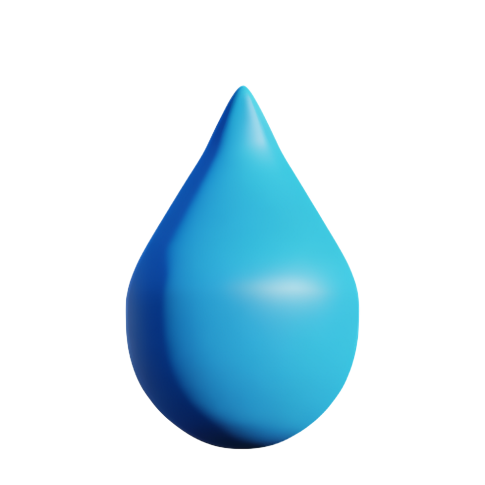 water drop 3d rendering icon illustration png