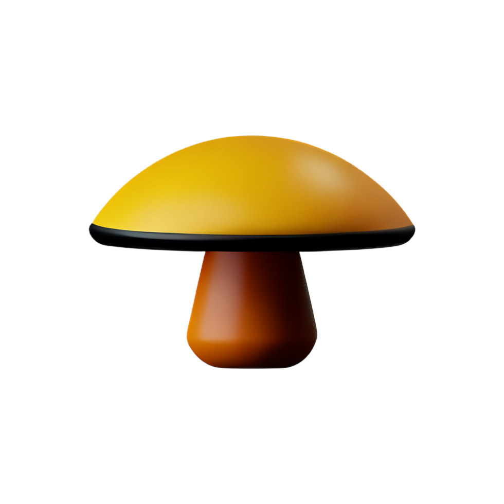 mushroom 3d rendering icon illustration png