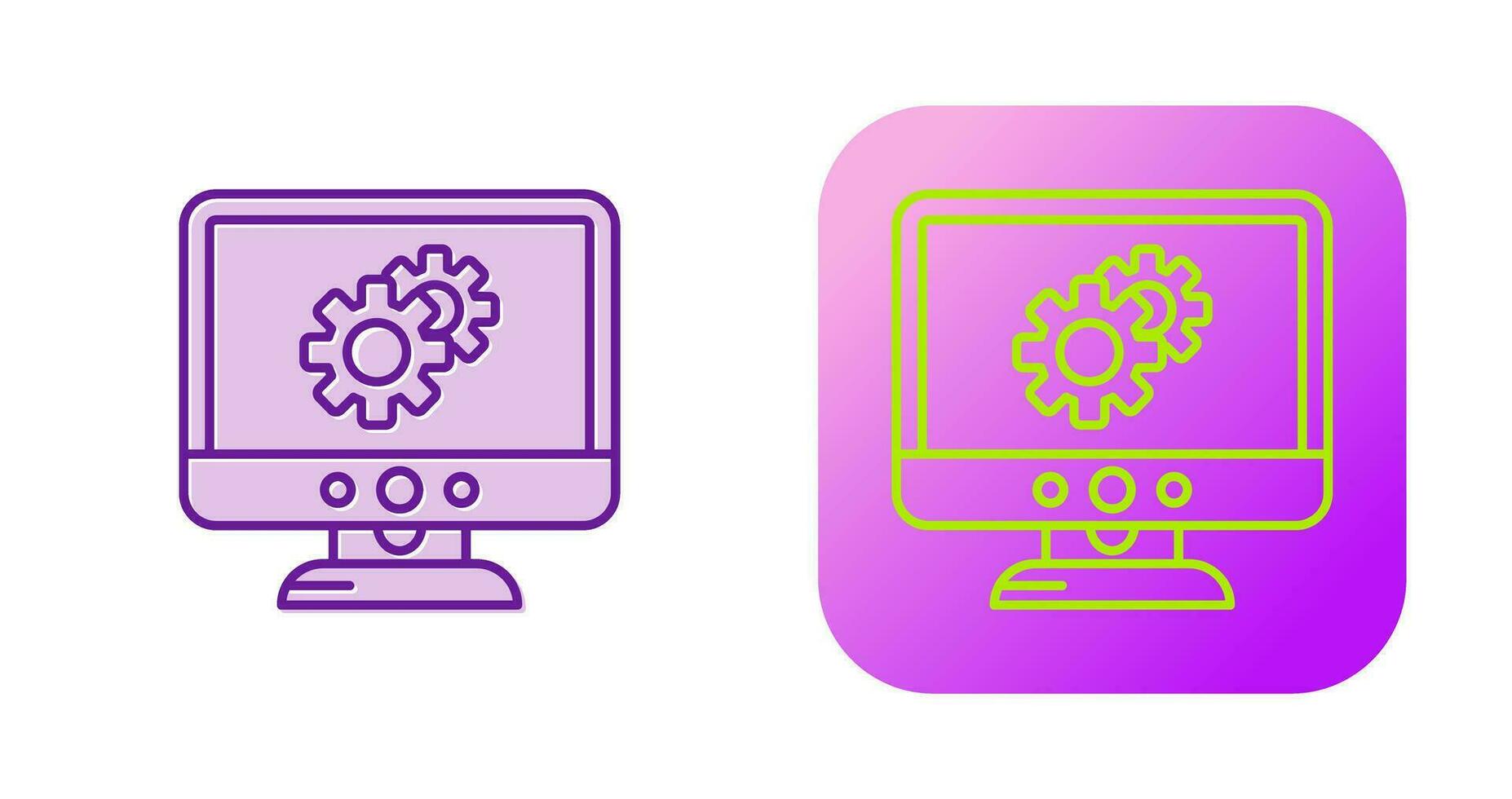 Settings Lcd Vector Icon