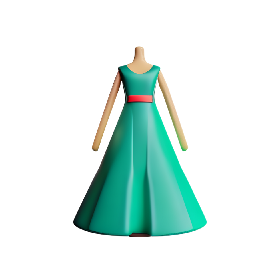 dress 3d rendering icon illustration png