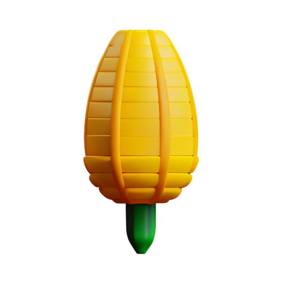 corn 3d rendering icon illustration png