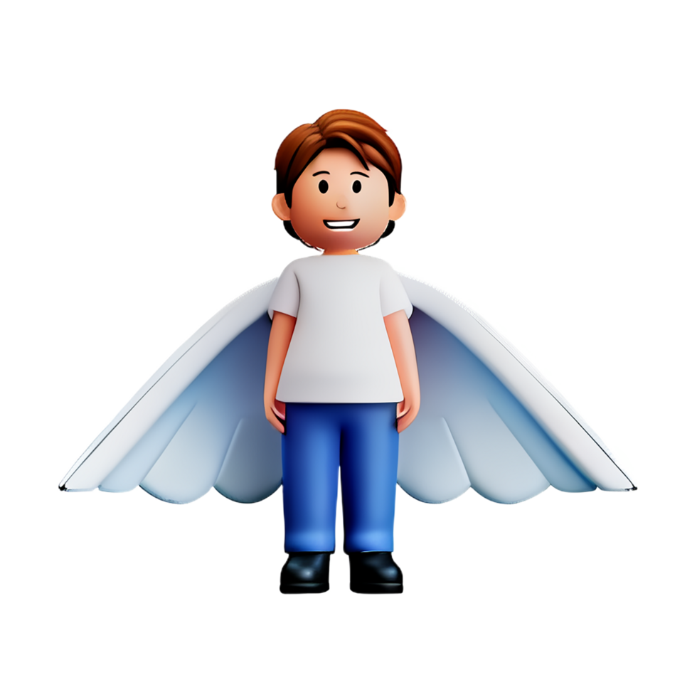 ángel 3d representación icono ilustración png