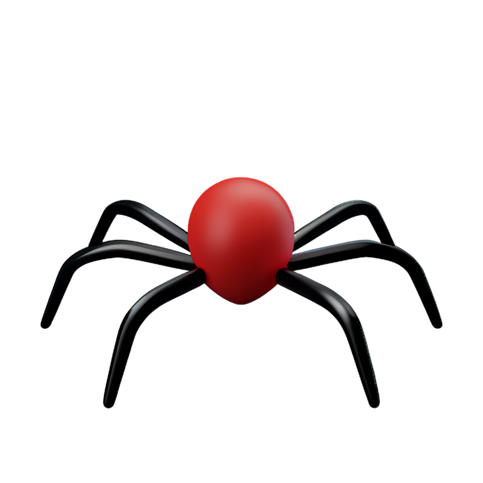 spider 3d rendering icon illustration png