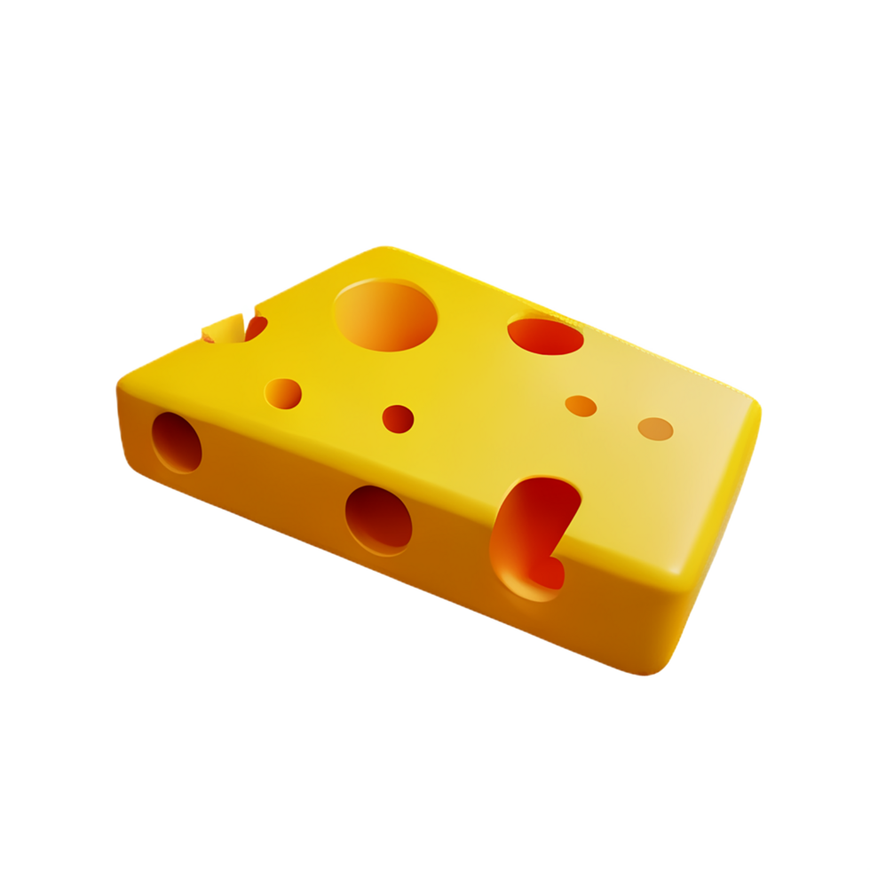 cheese  3d rendering icon illustration png