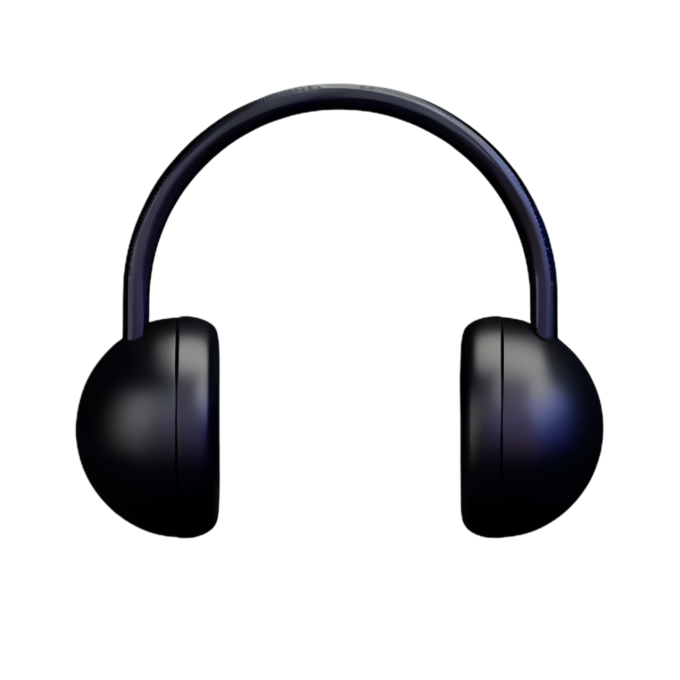 hörlurar 3d tolkning ikon illustration png