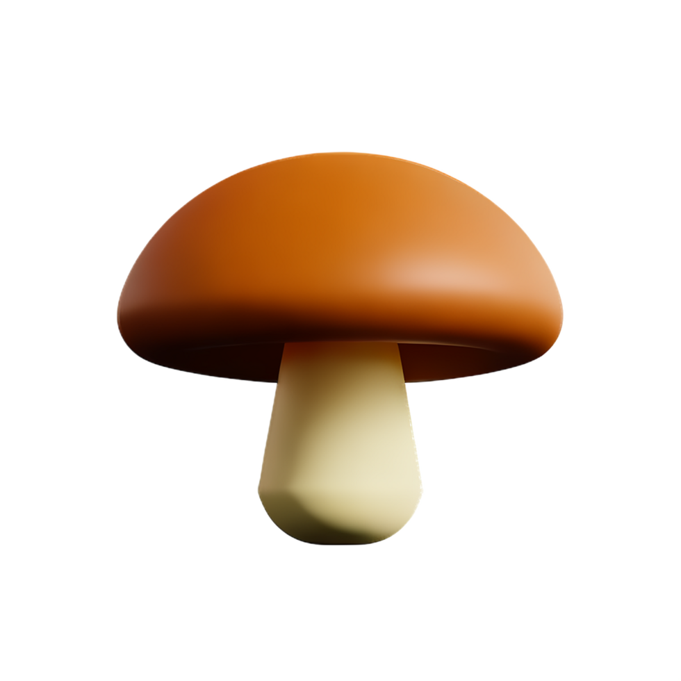 champignon 3d le rendu icône illustration png