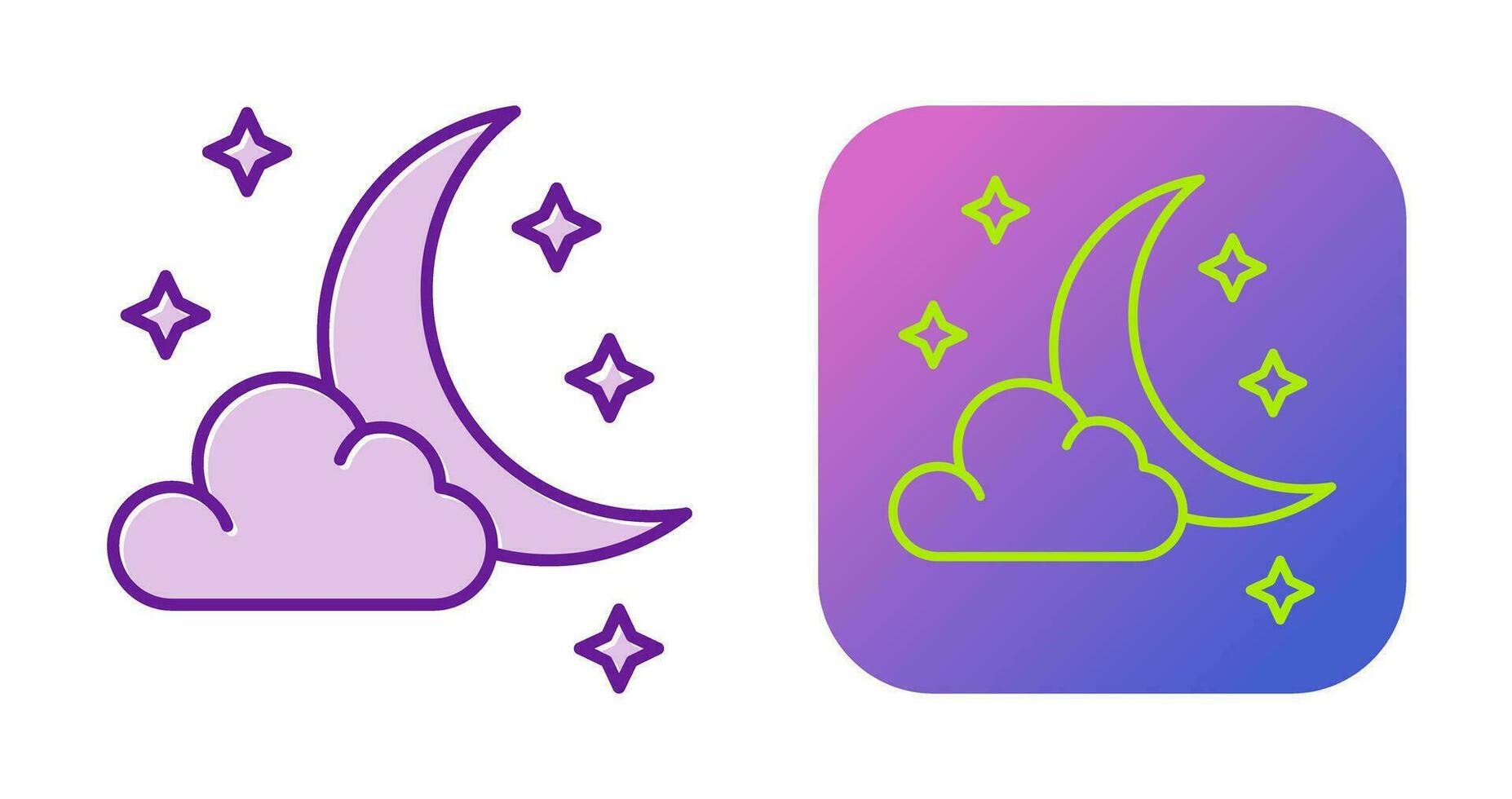 Starry Night Vector Icon