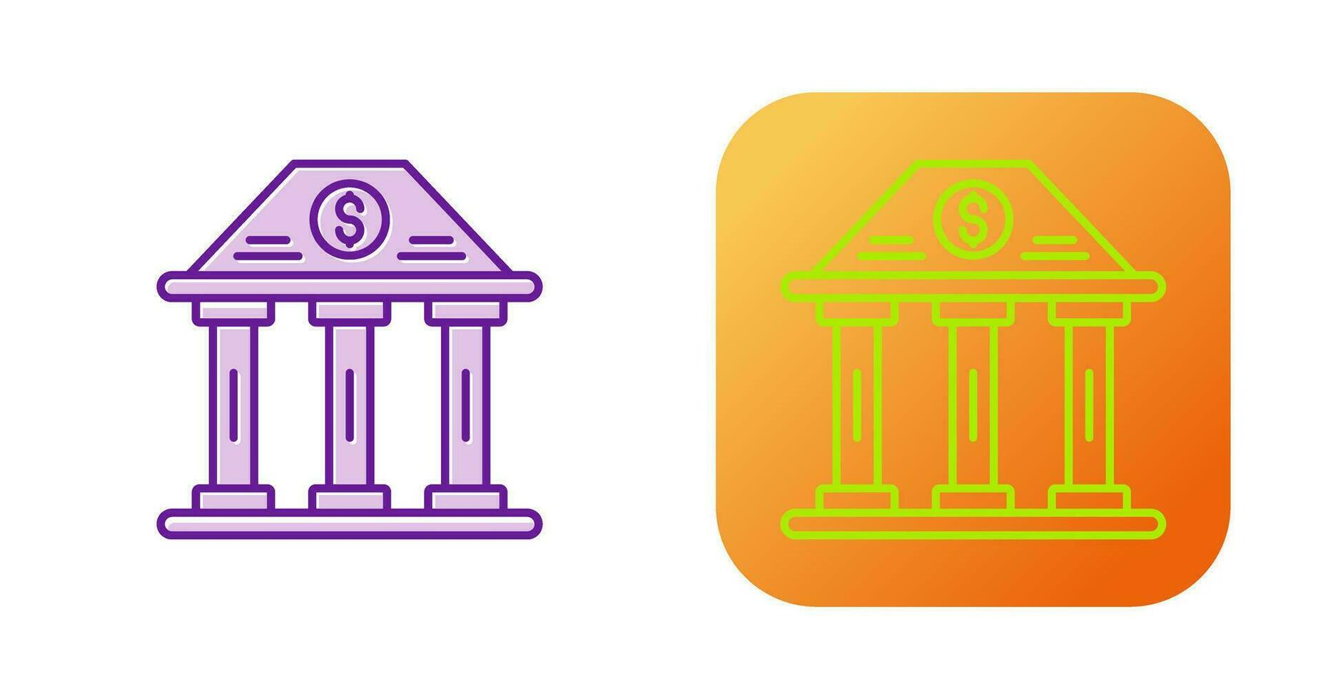 Bank Building Vector Icon