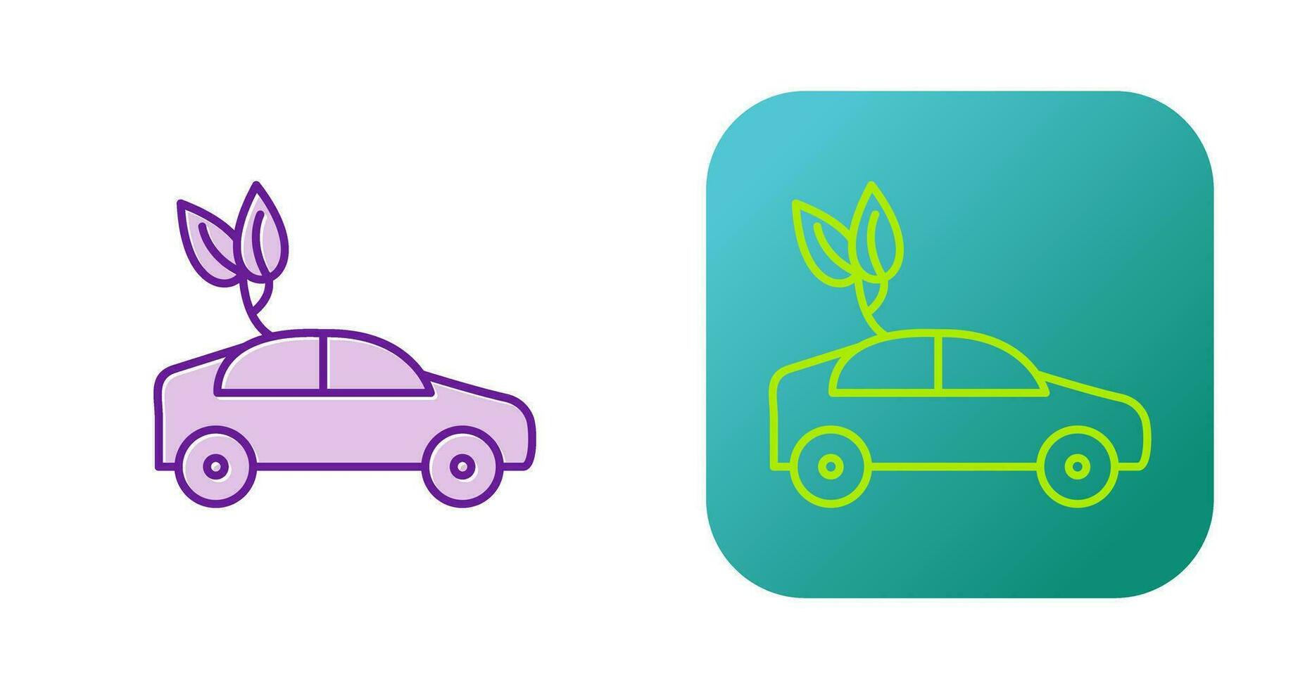 Eco friendly Car Vector Icon