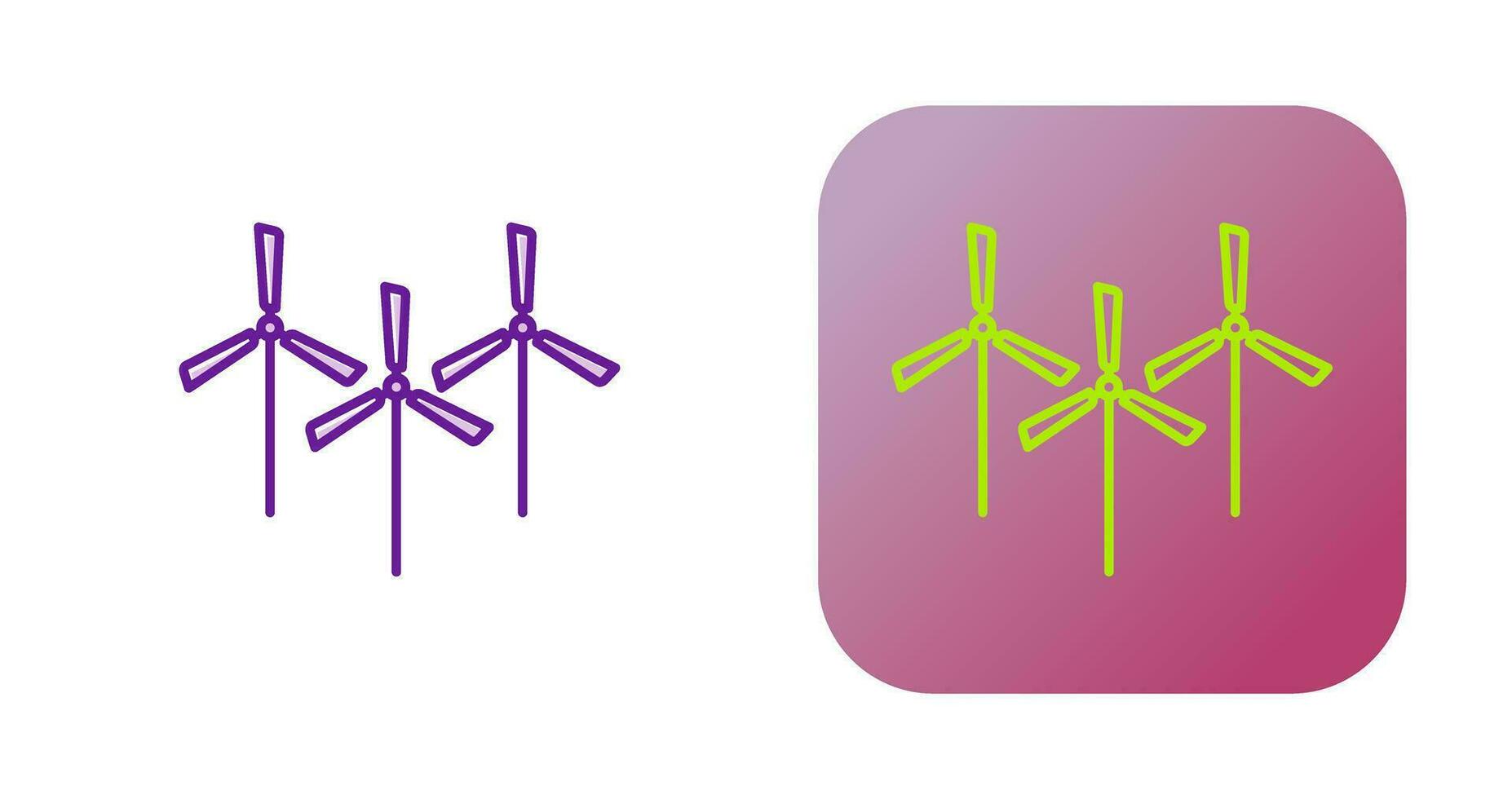 Multiple Windmills Vector Icon
