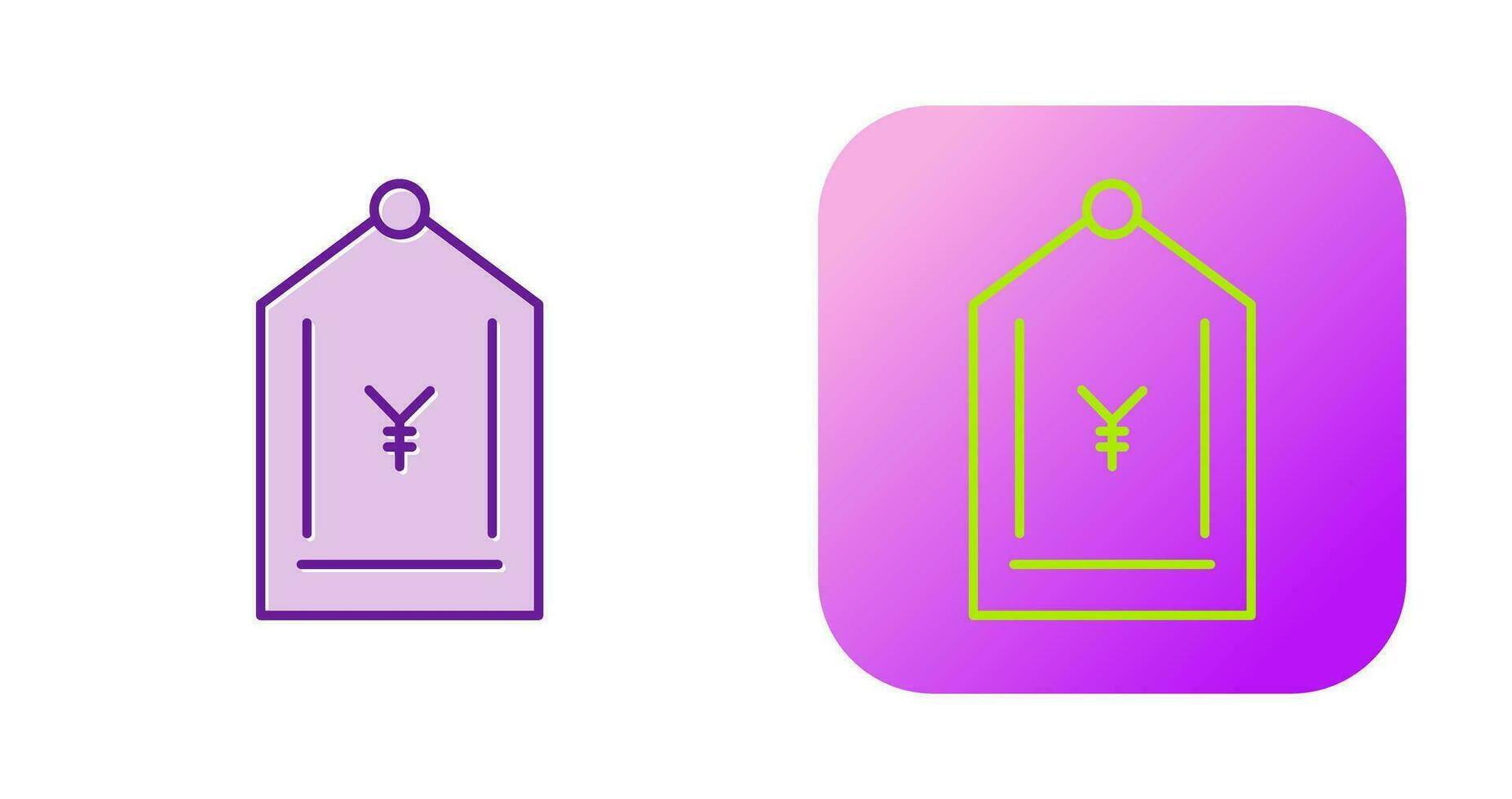 Yen Tag Vector Icon