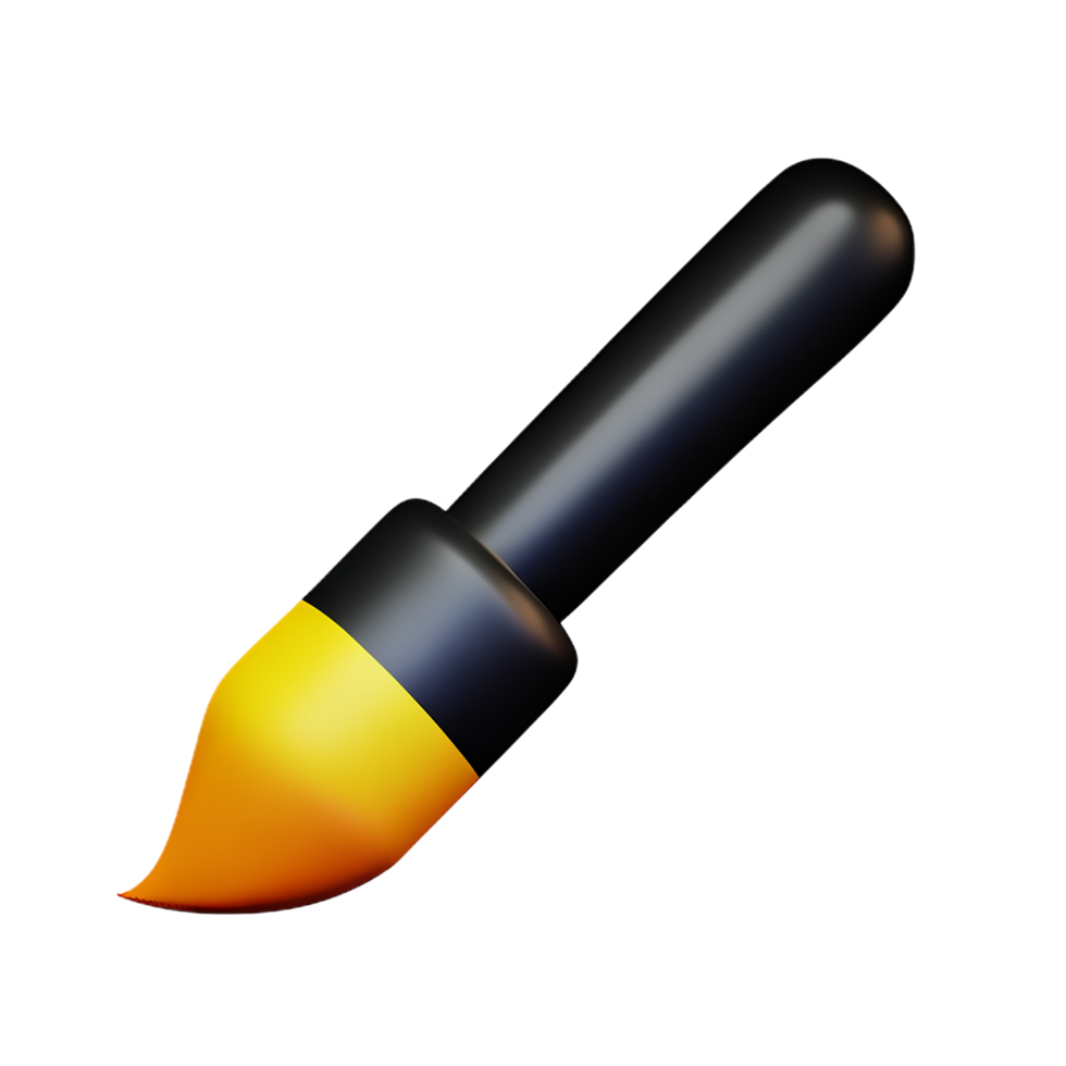 paint brush 3d rendering icon illustration png