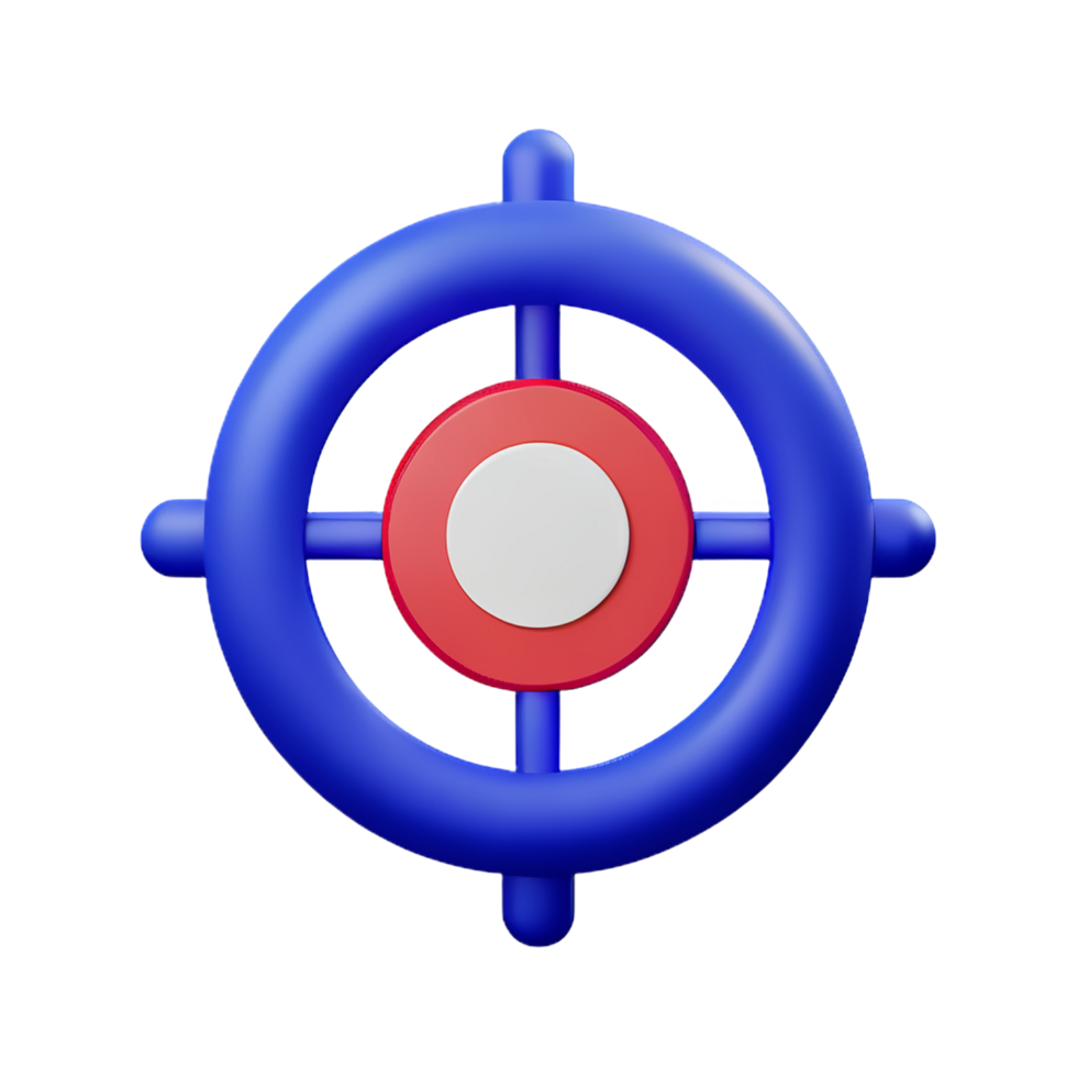 target 3d rendering icon illustration png