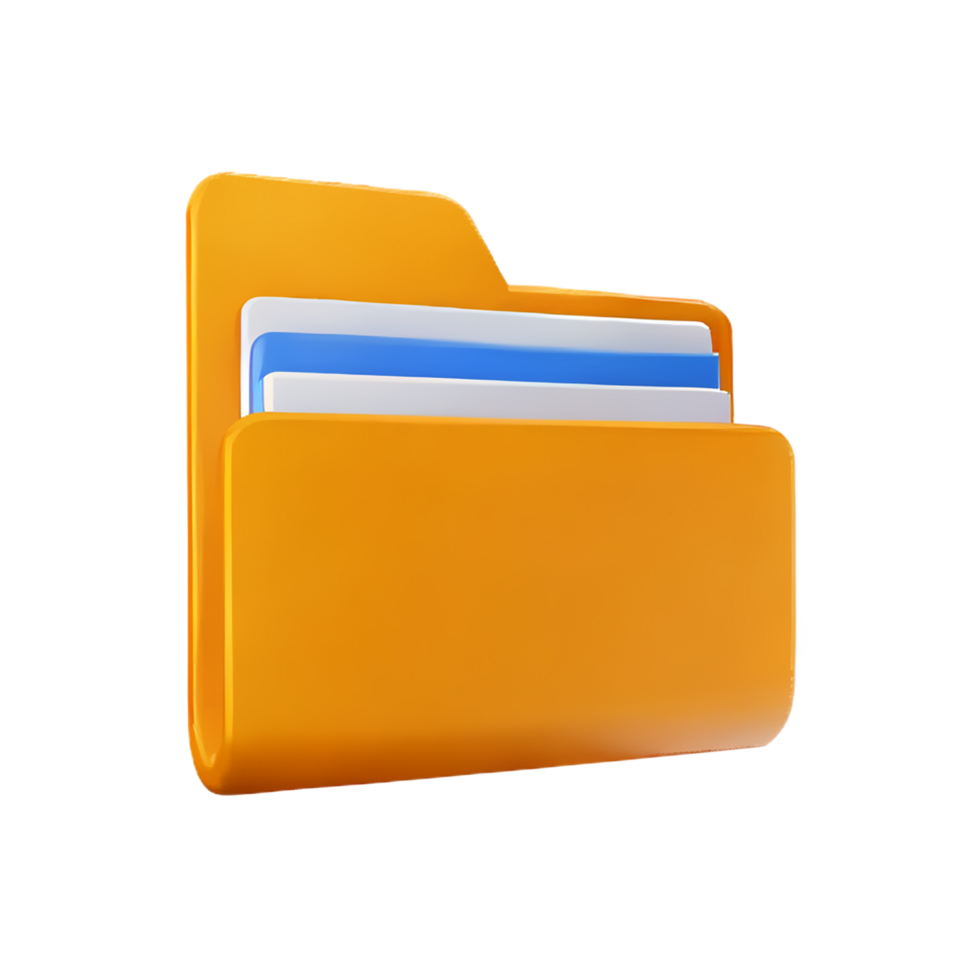 folder 3d rendering icon illustration png