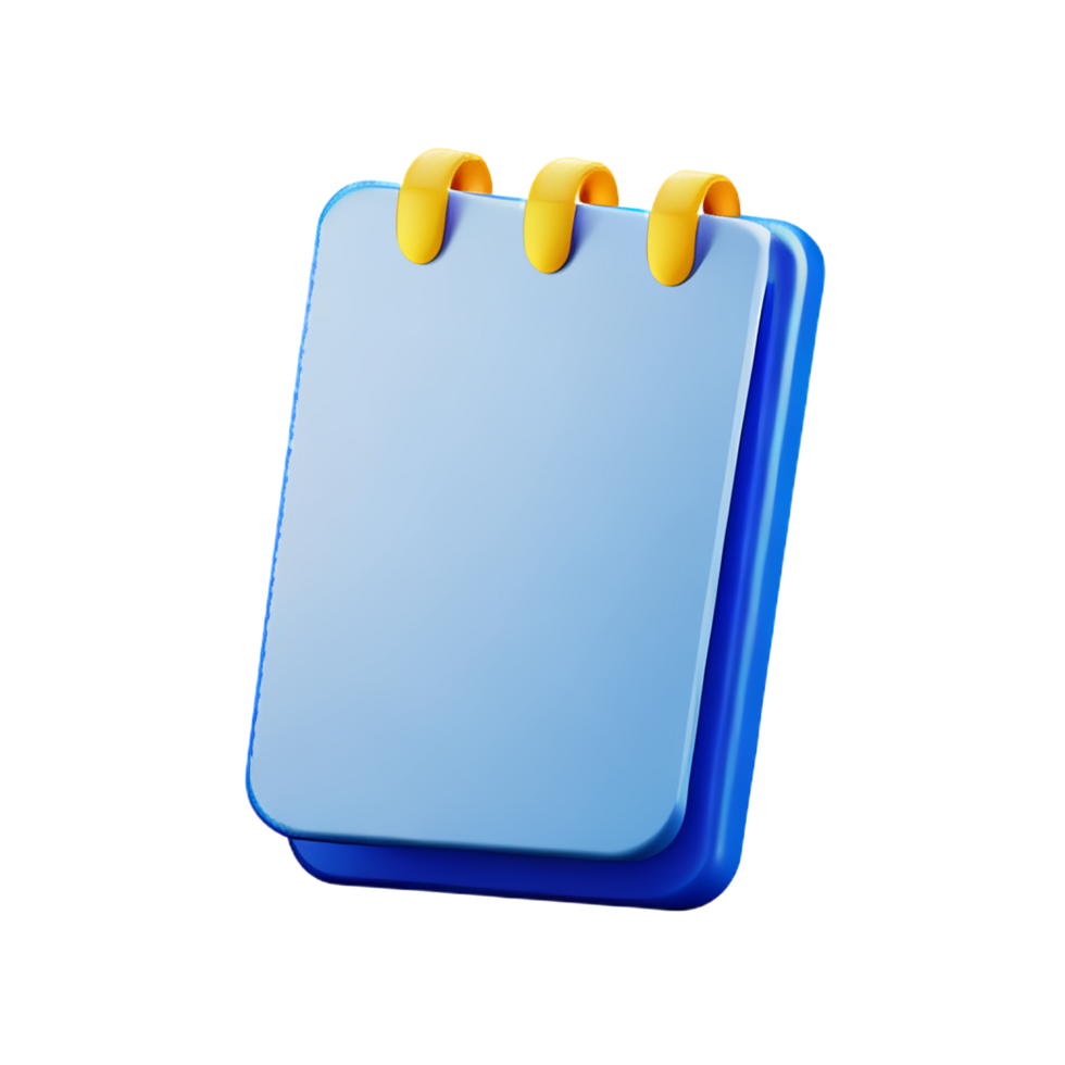 sticky notes 3d rendering icon illustration png