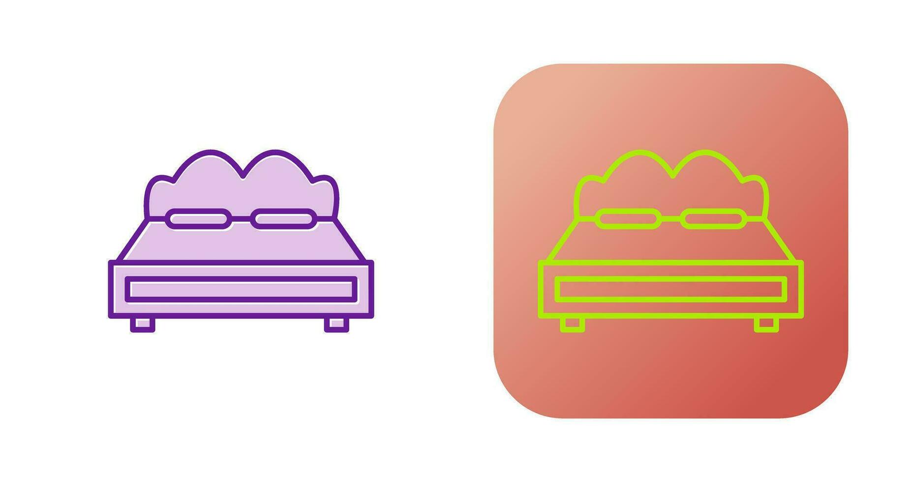 icono de vector de cama doble