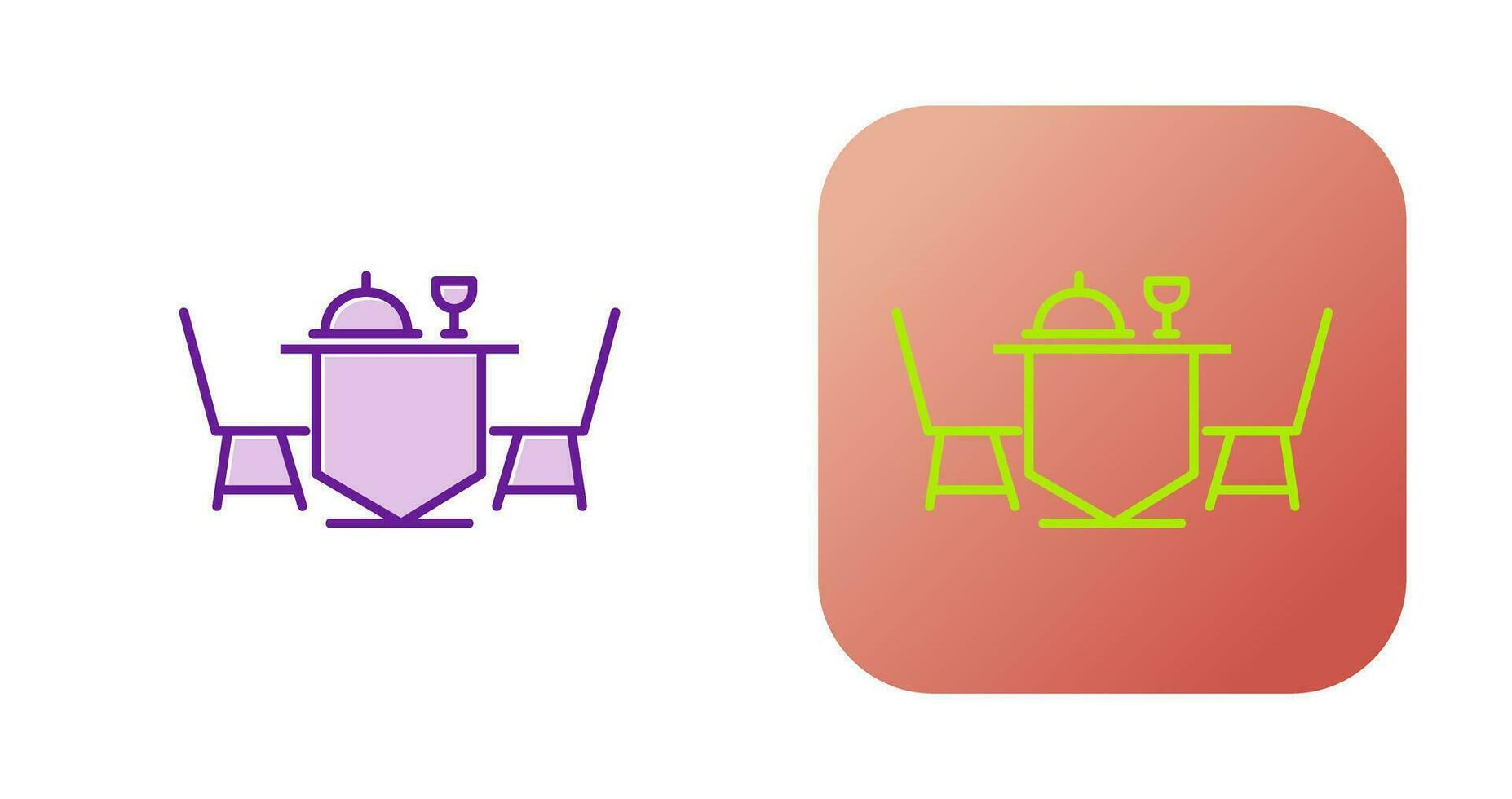 Dinner Table Vector Icon