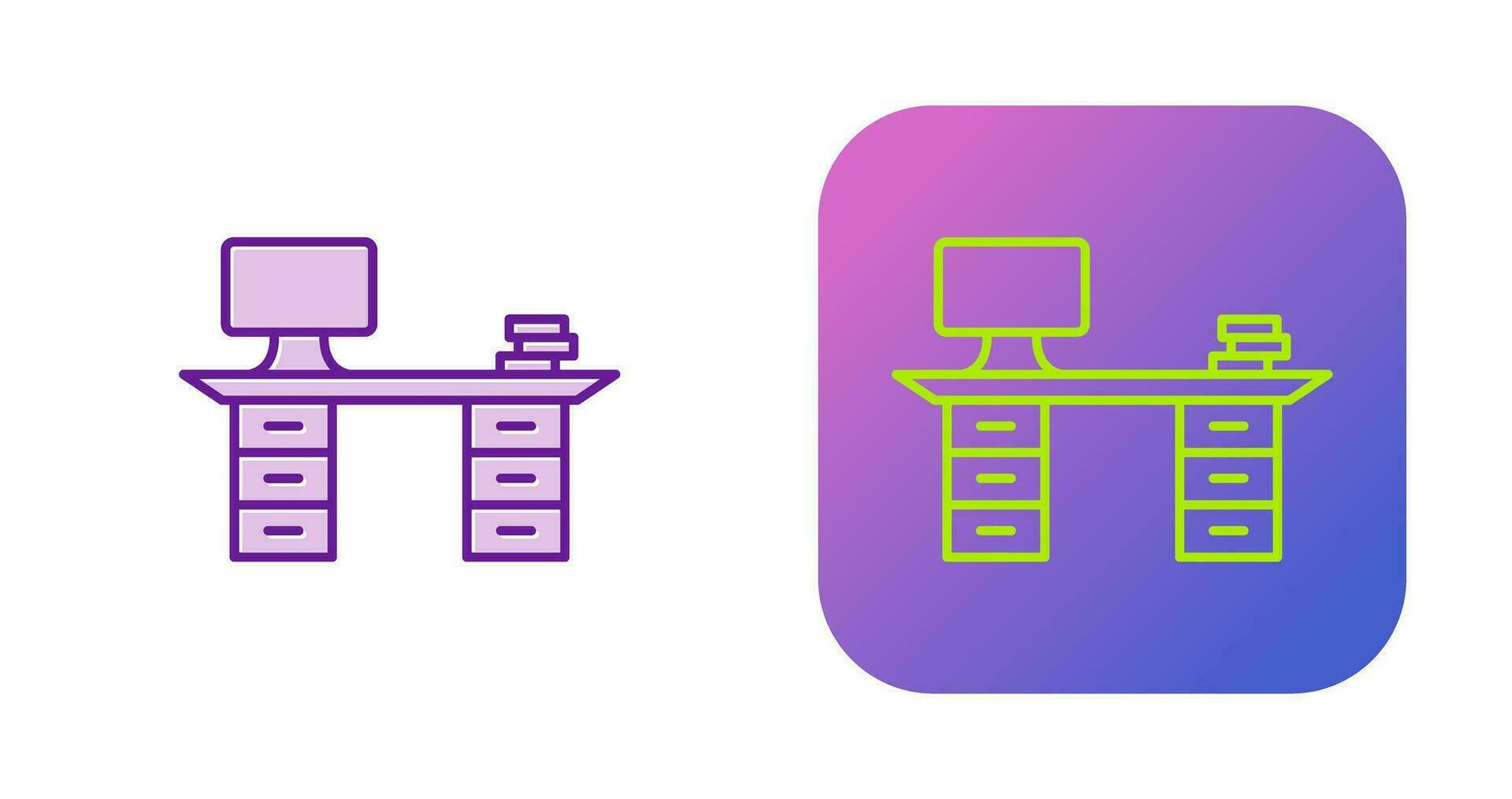 Working Desk Vector Icon