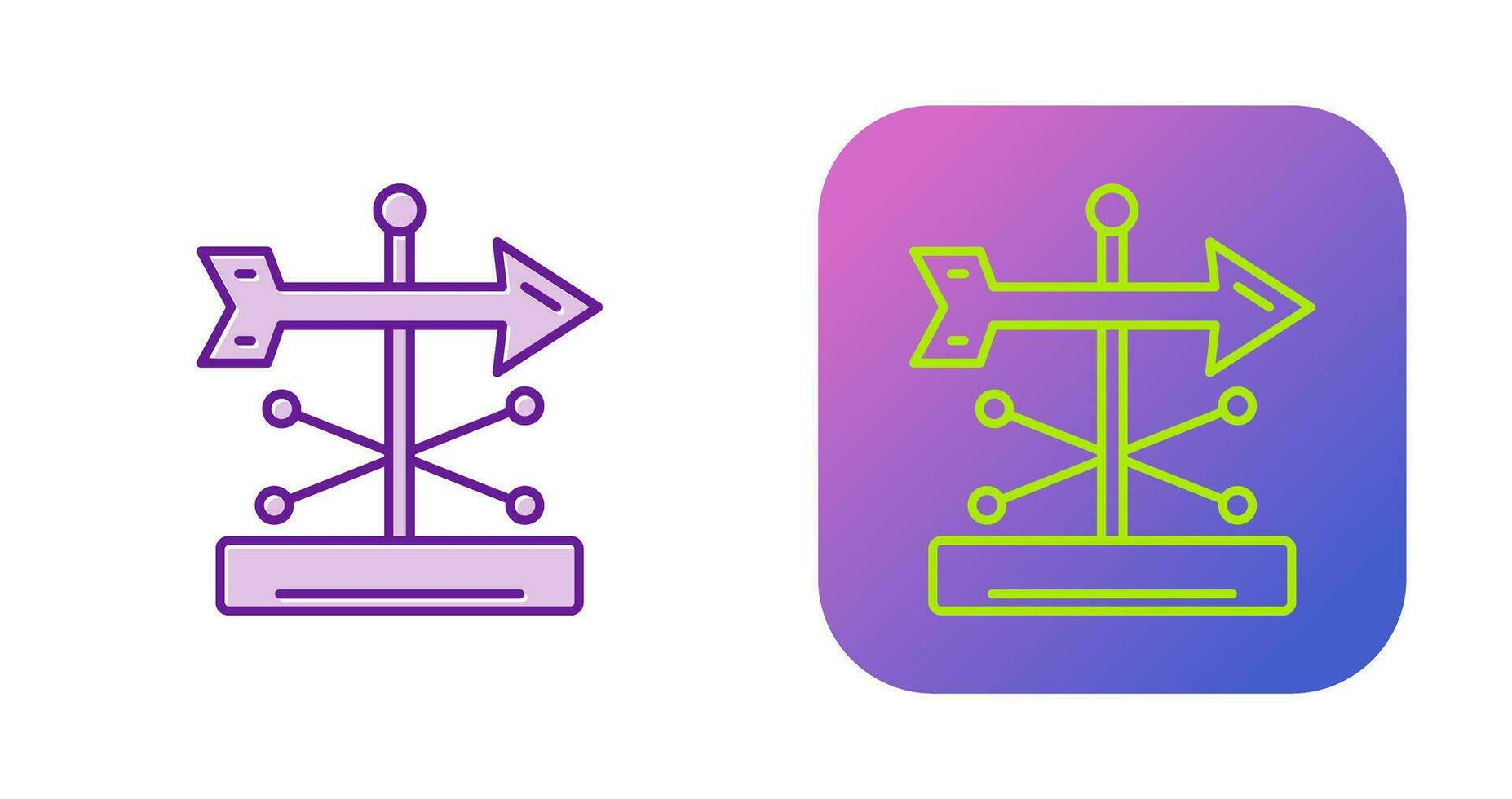 Wind Vane Vector Icon