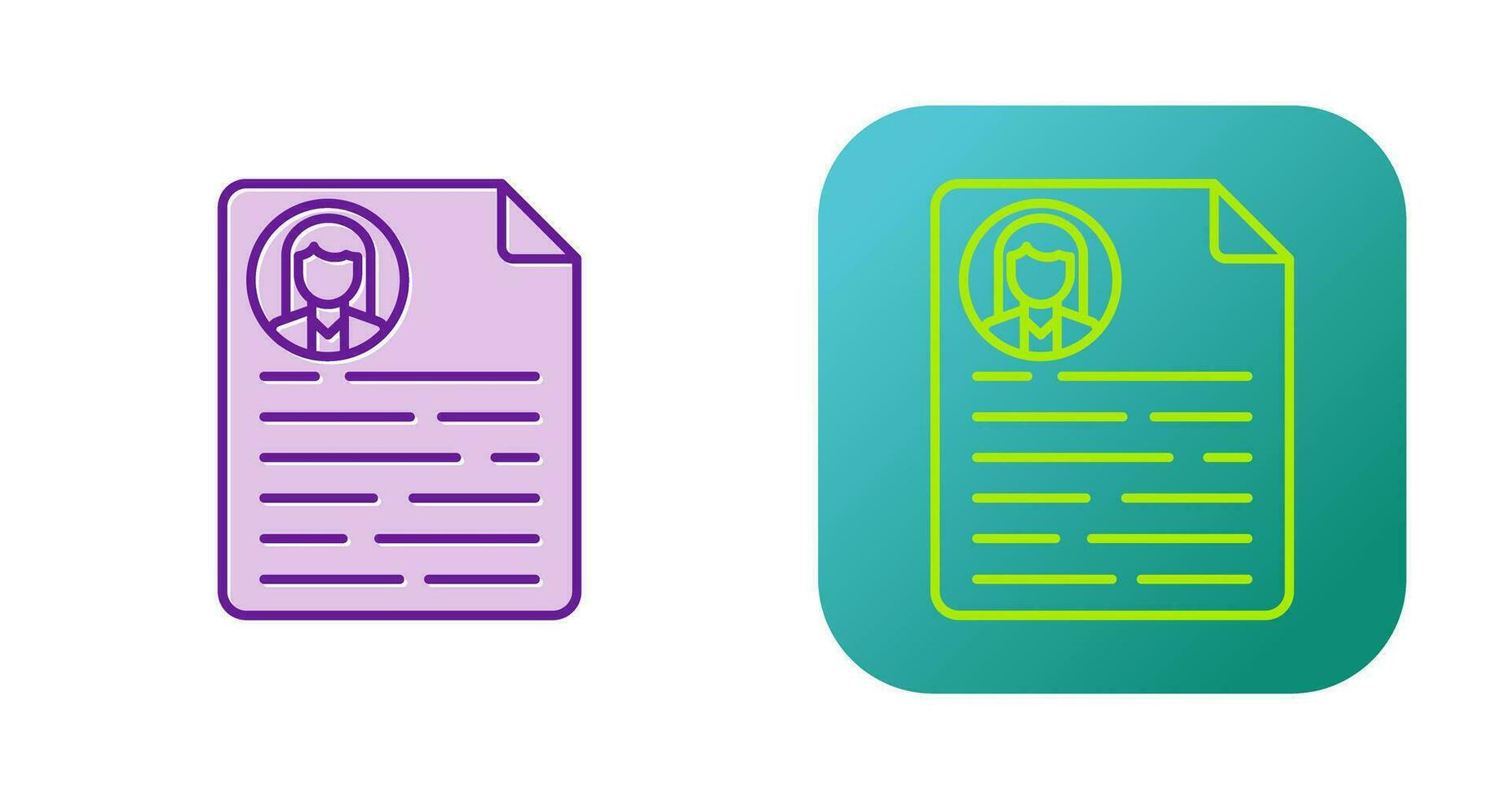 CV Vector Icon