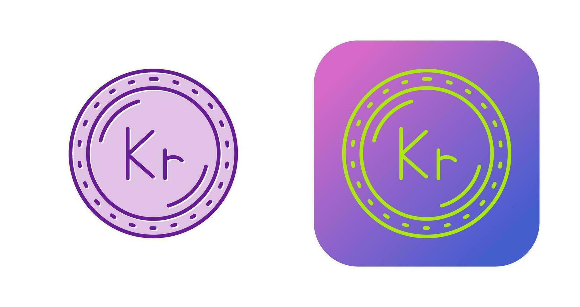 Krone Currency Vector Icon