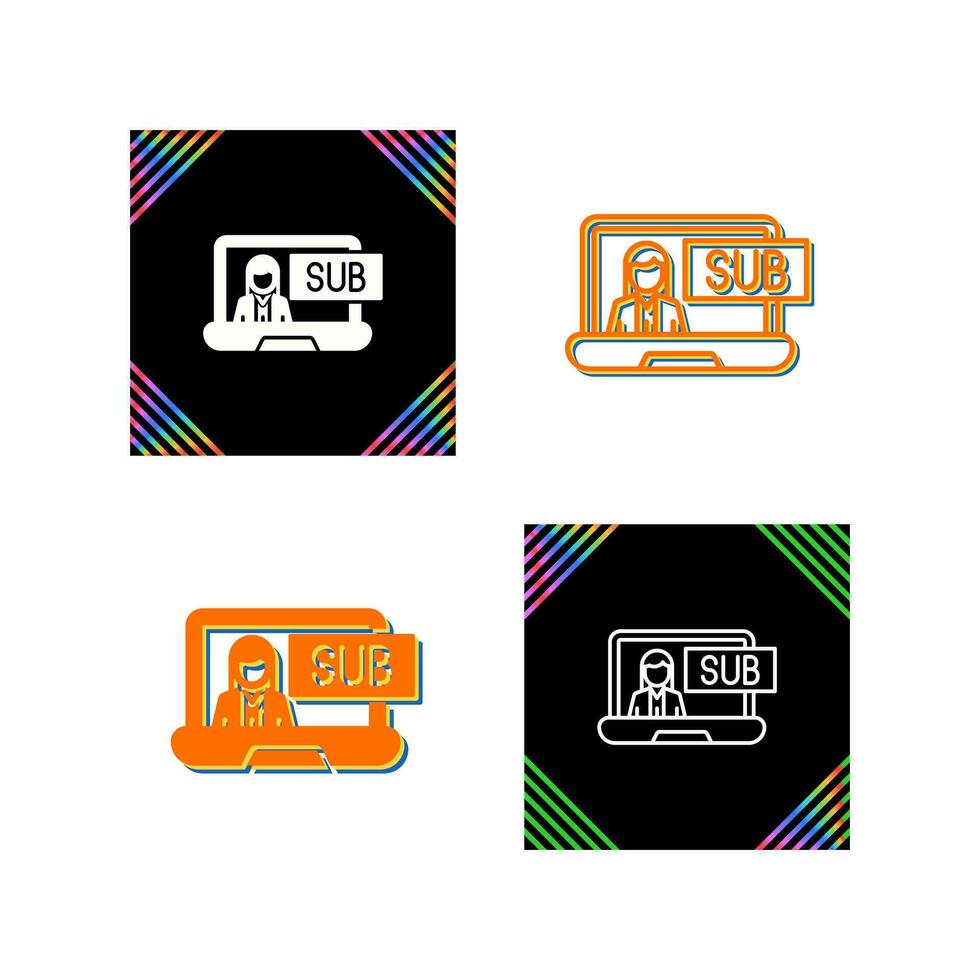 Subscriber Model Vector Icon