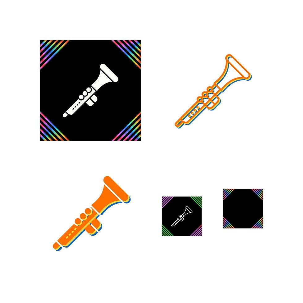 icono de vector de clarinete