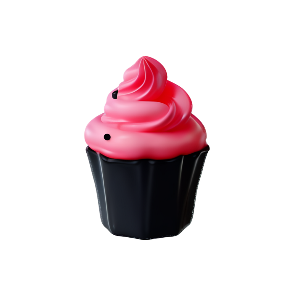 cupcake 3d rendering icon illustration png
