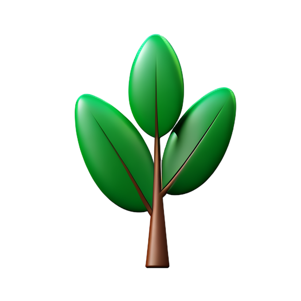 eucalyptus 3d rendering icon illustration png