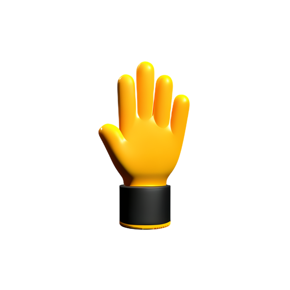 hand palm 3d rendering icon illustration png