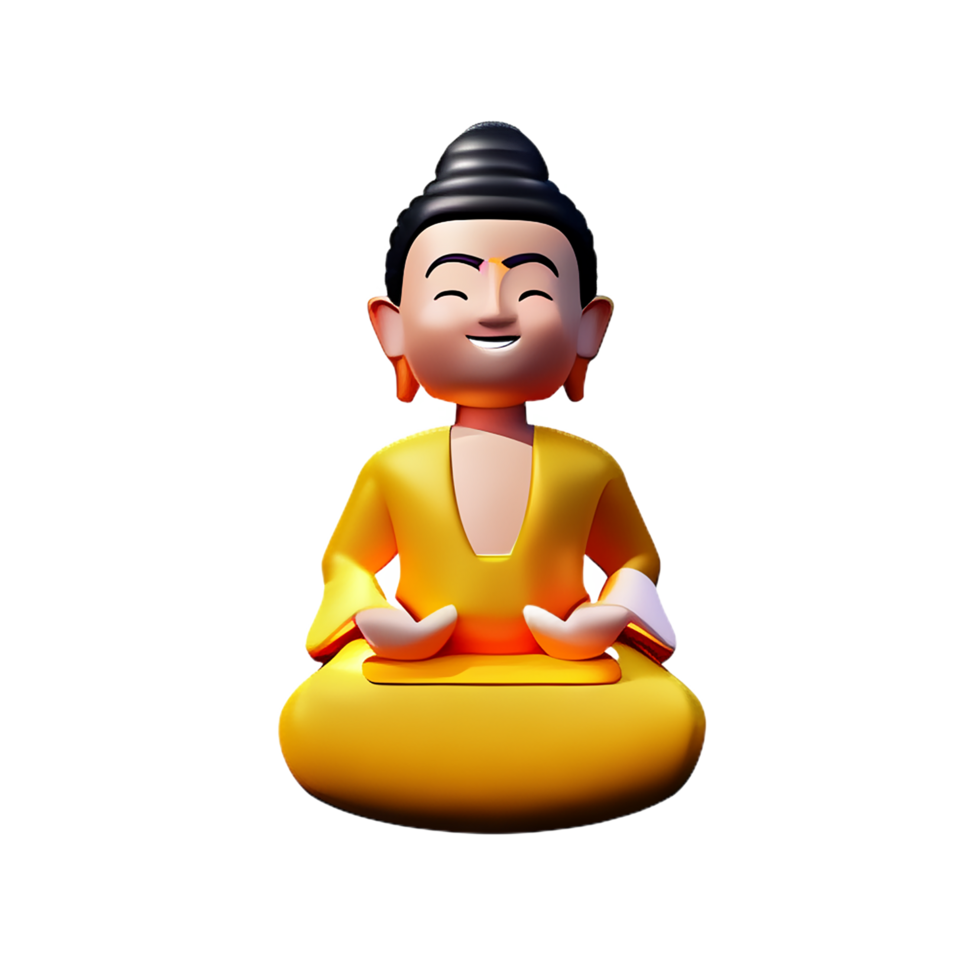 Buddha 3d Rendern Symbol Illustration png