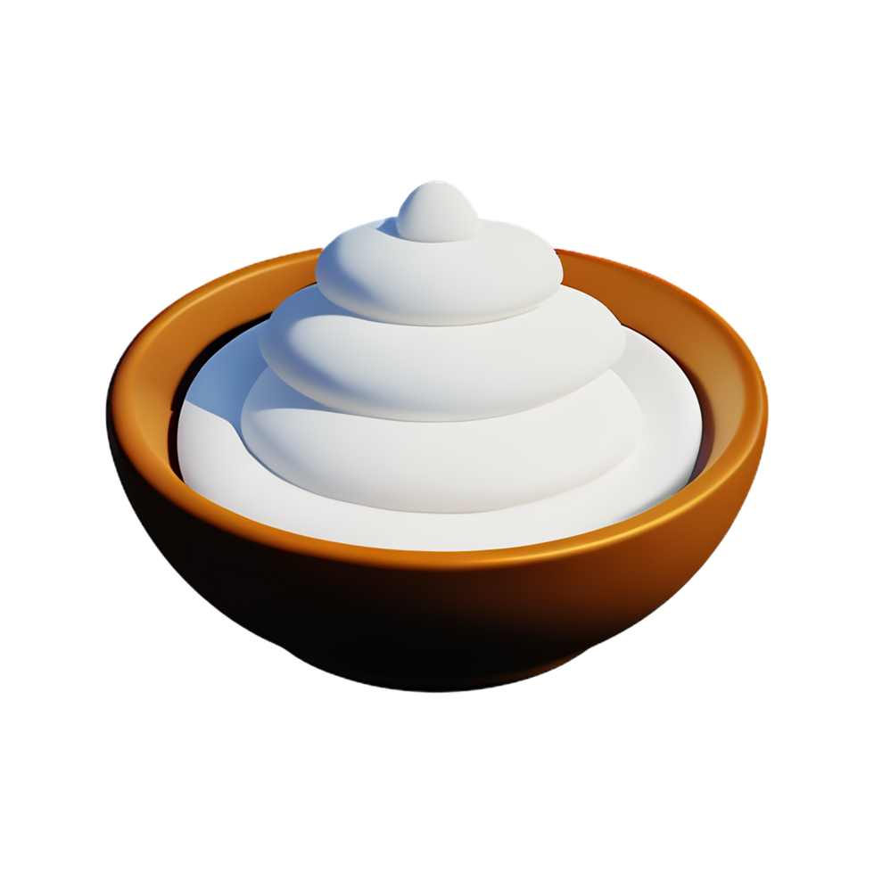 rice 3d rendering icon illustration png