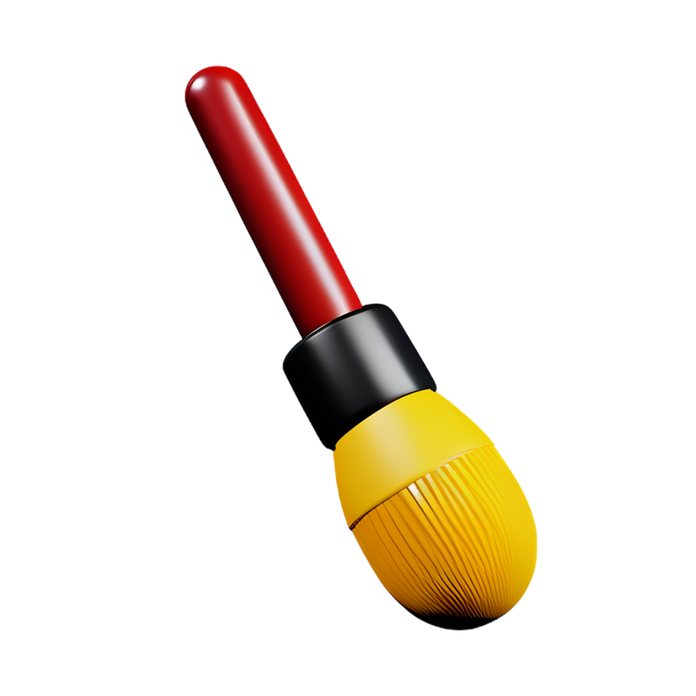 paint brush 3d rendering icon illustration png