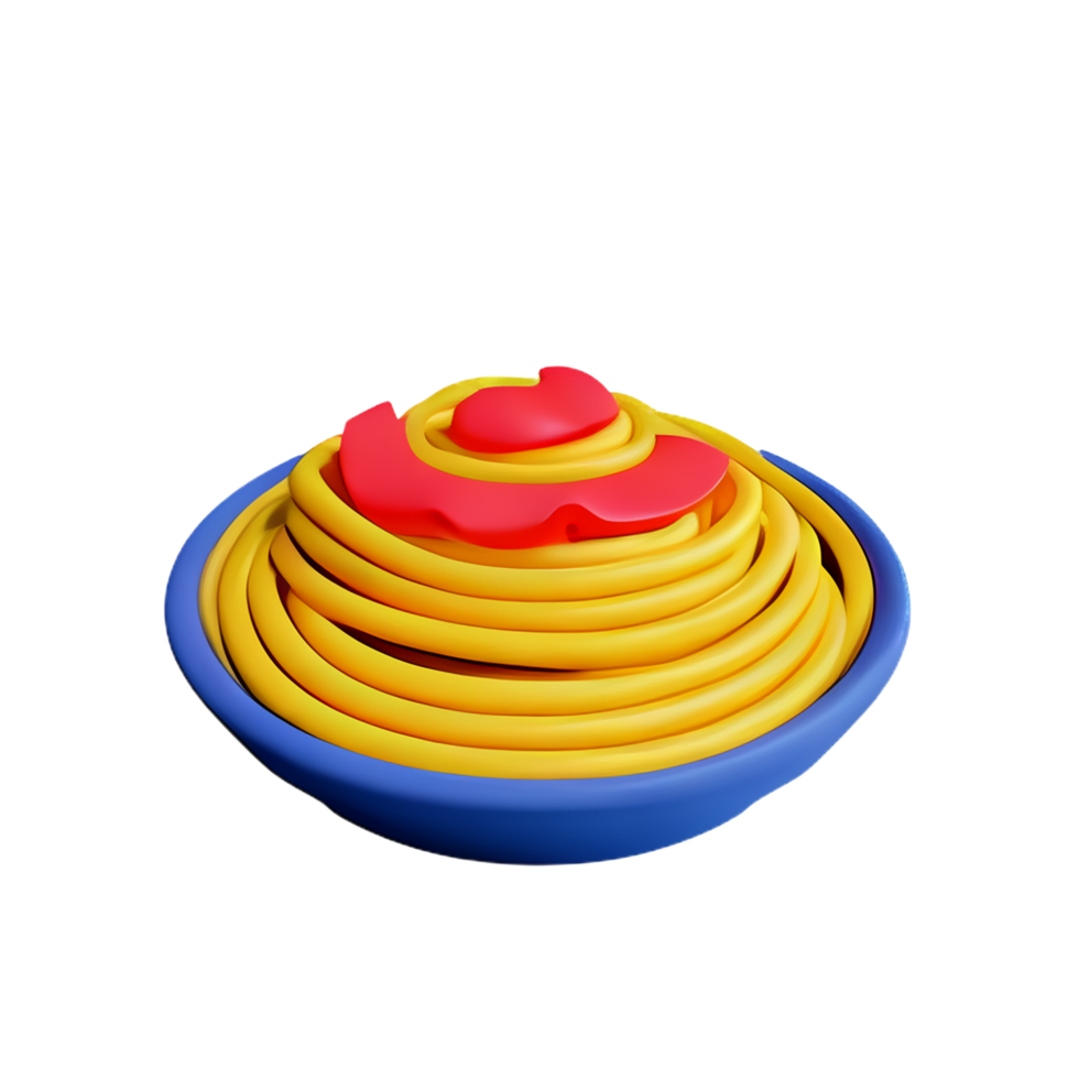 pasta 3d rendering icon illustration png