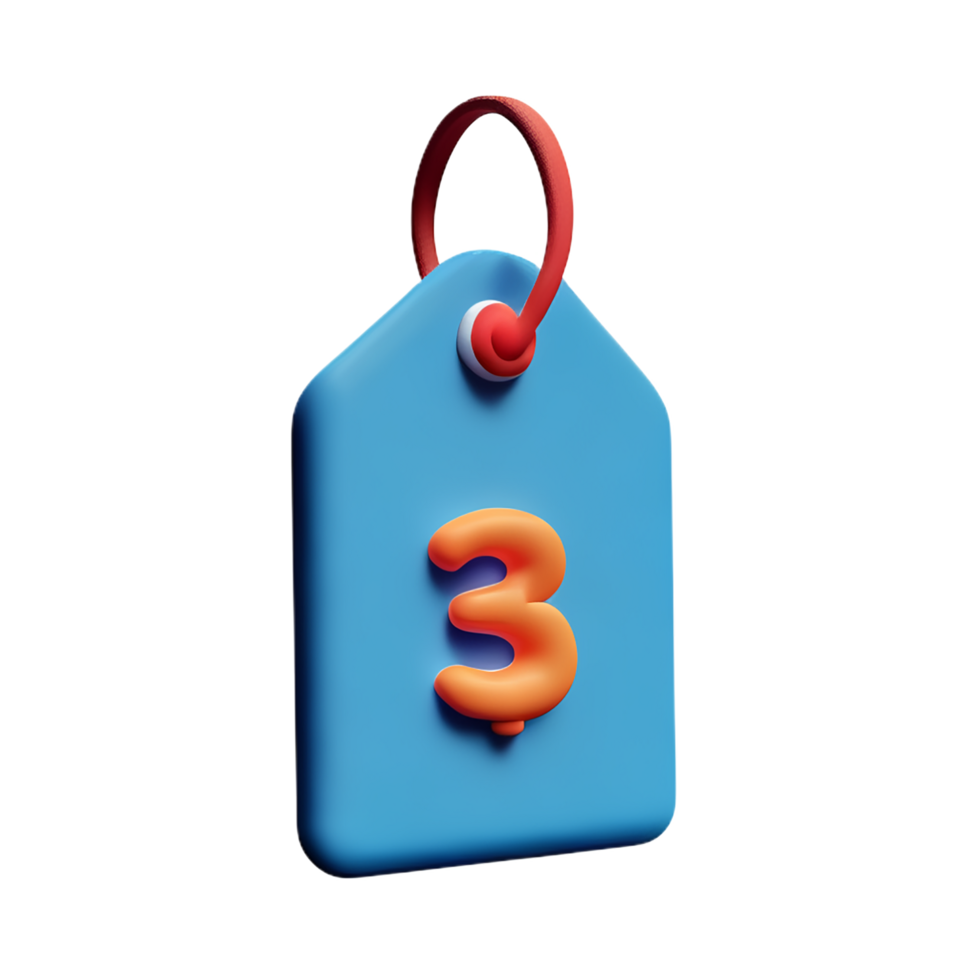price tag 3d rendering icon illustration png