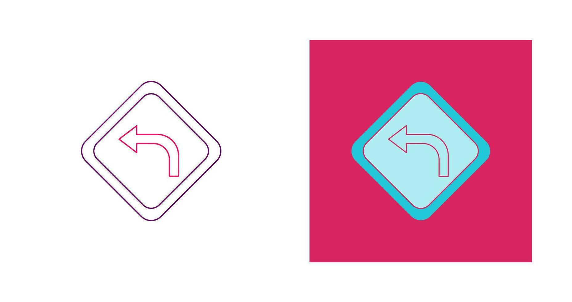 Left Turn Vector Icon