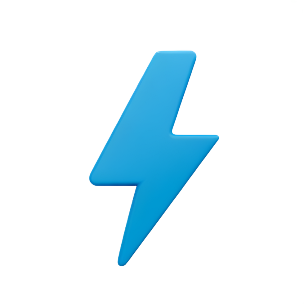 thunder 3d rendering icon illustration png